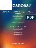 Uipath Advanced Rpa Developer V1.0 Exam (Uiard) : Uipath Uipath-Ardv1 Version Demo