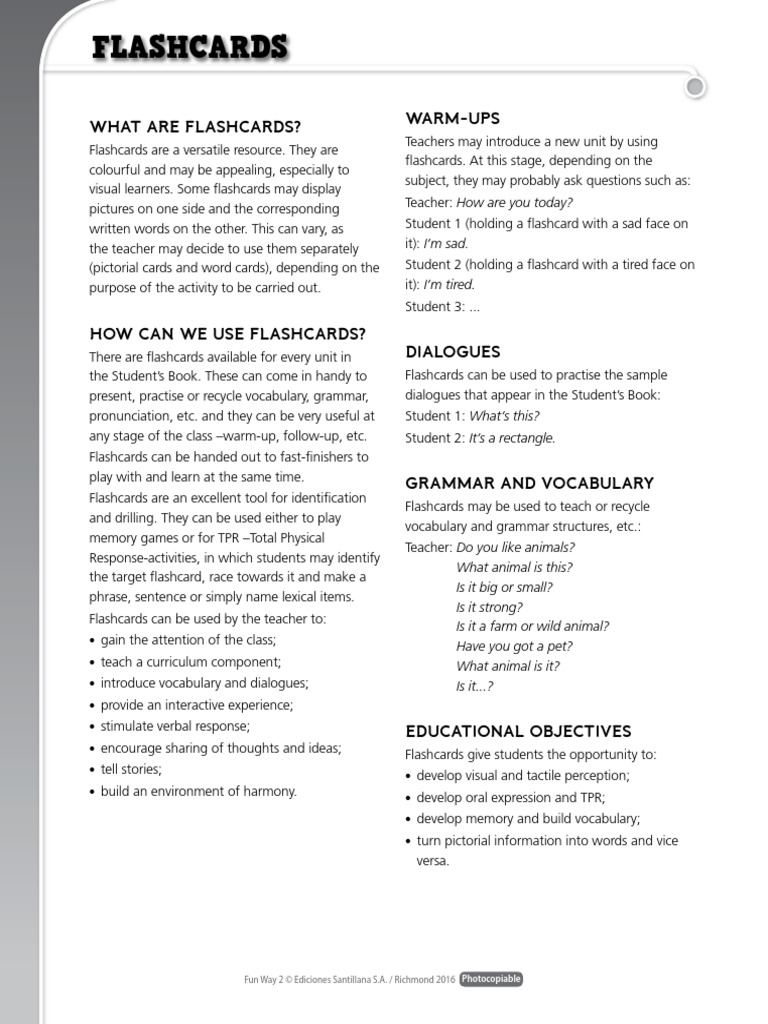 Engaging Flashcard Activities for Learning | PDF | Flashcard | Vocabulary