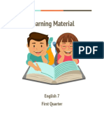 Learning Material: English 7 First Quarter