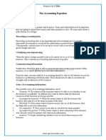 Tutorial Notes Accounting Equation