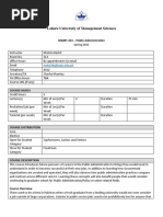 MGMT 243 - Public Administration - Mohsin Bashir