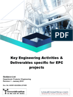Key Engineering Activities & Deliverables Specific For EPC Projects