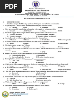 Department of Education: 3 Summative Test in Science 9 I. Multiple Choice