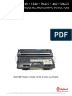 Brother HL-1240 - 1650 - TN430 - 460 - DR400: Toner & Drum Cartridge Remanufacturing Instructions