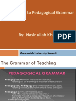 Pedagogical Grammar Introduction Lecture 1