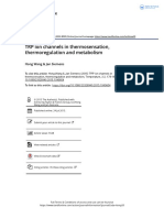 TRP Ion Channels in Thermosensation Thermoregulation and Metabolism