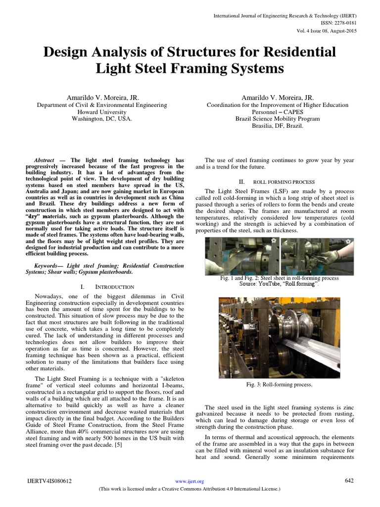Light Steel Framing in Residential Design | PDF | Framing (Construction ...
