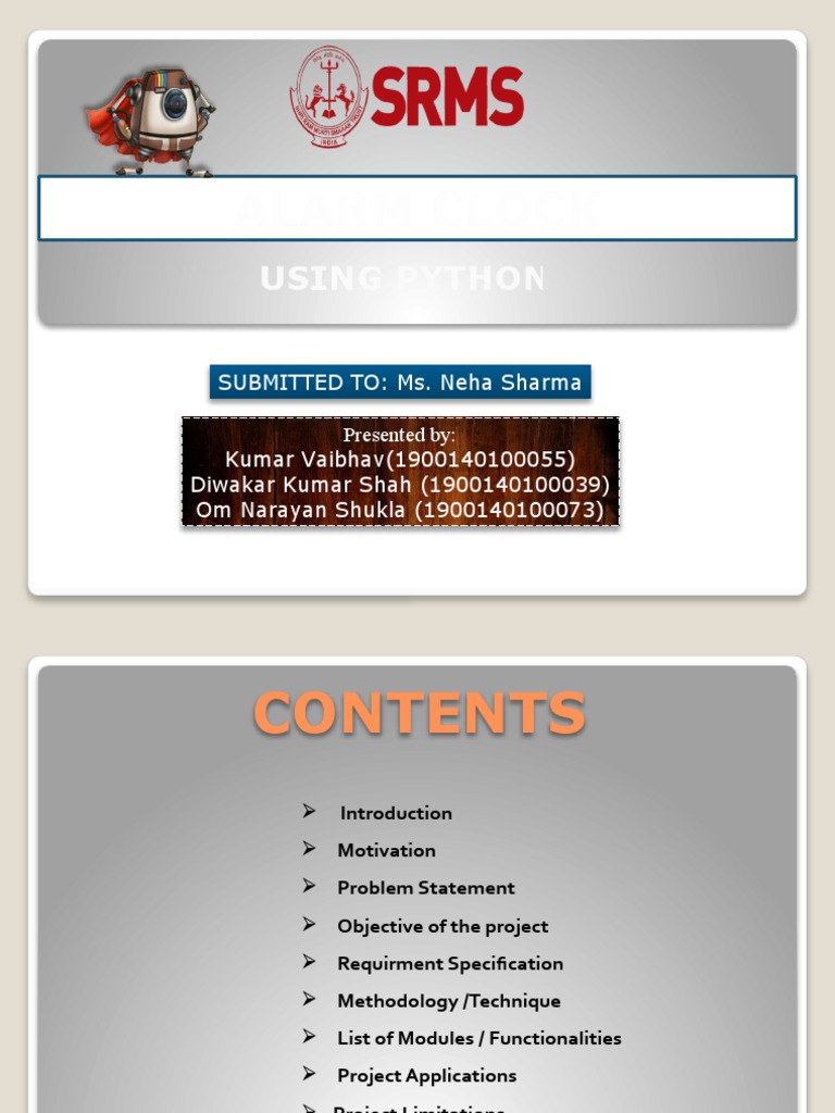 Alarm Clock | PDF | Operating System | Library (Computing)
