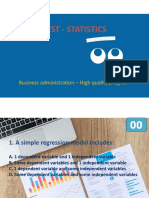 Test - Statistics: Business Administration - High Quality Program