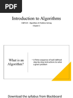 Introduction To Algorithms: CSBP119 - Algorithms & Problem Solving