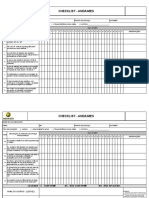 Checklist de inspeção de andaimes