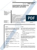 NBR 06022 - 1994 - Apresentação de Artigos Em Publicações Periódicas