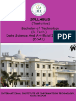 Syllabus: (Tentative) Bachelor of Technology (B. Tech.) Data Science and Artificial Intelligence (DSAI)