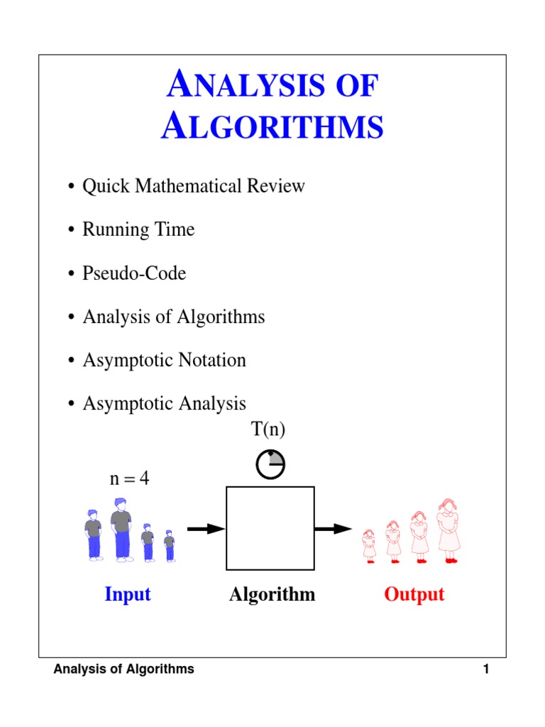 Analysis Of Algorithms | Analysis of Algorithms — URI CSC Core Course ...