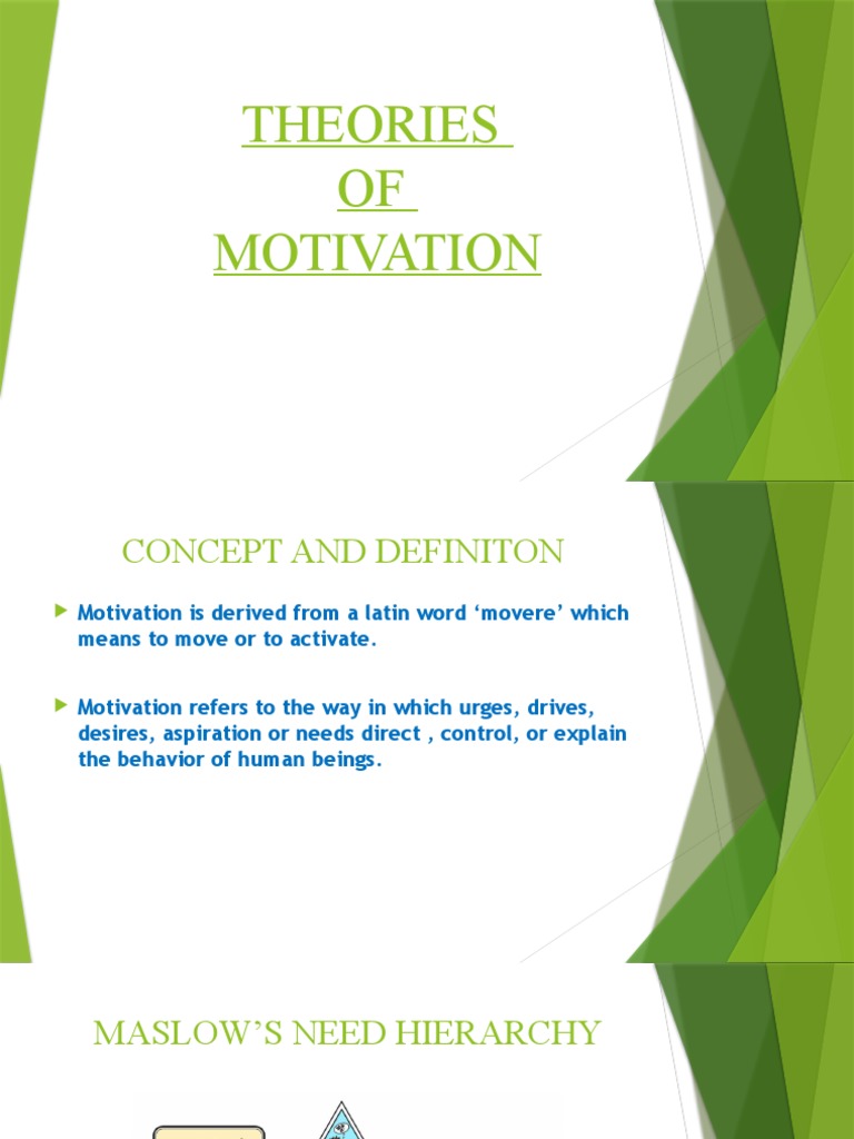 Key Theories of Motivation Explained | PDF | Career & Growth | Science ...