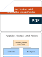 Pengujian Hipotesis untuk Varians Satu dan Dua Populasi