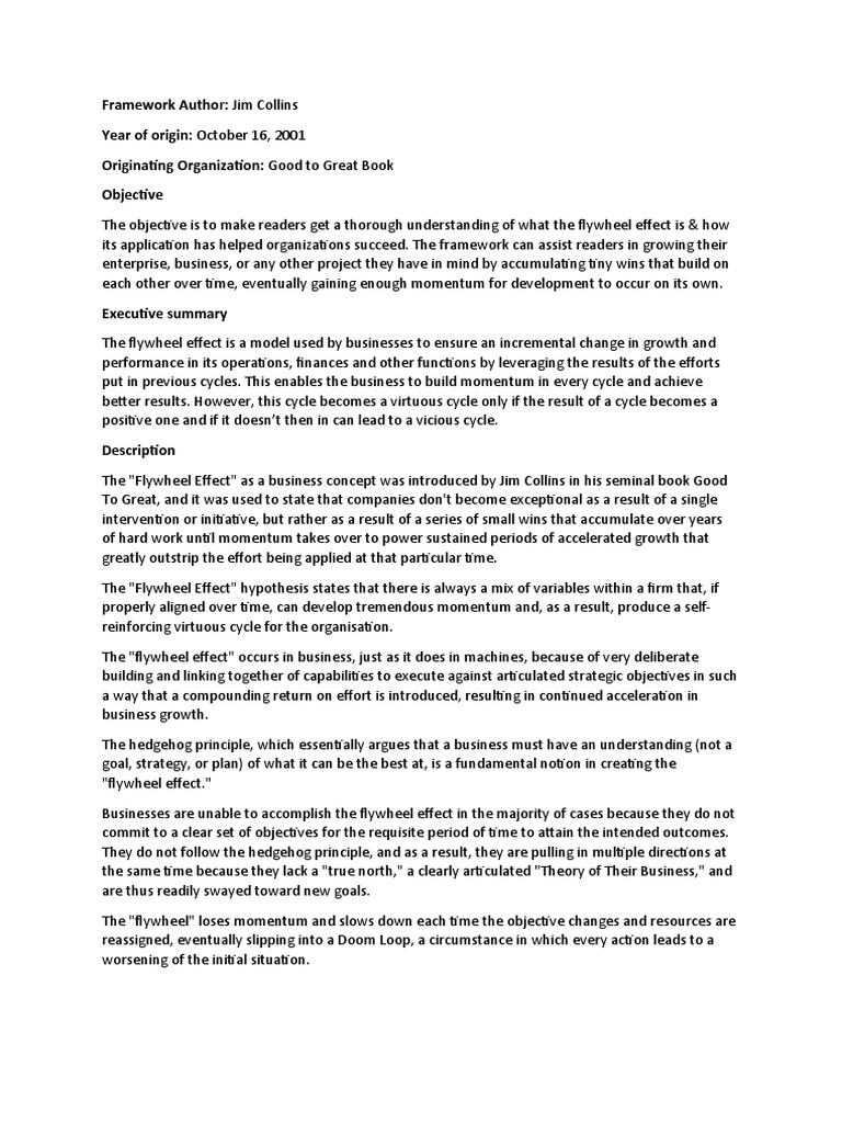 The Flywheel Effect PDF Business Cognition