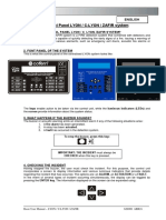 Use of The Control Panel LYON / C-LYON / ZAFIR System