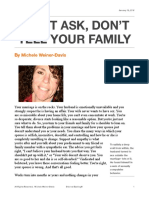 Don'T Ask, Don'T Tell Your Family: by Michele Weiner-Davis