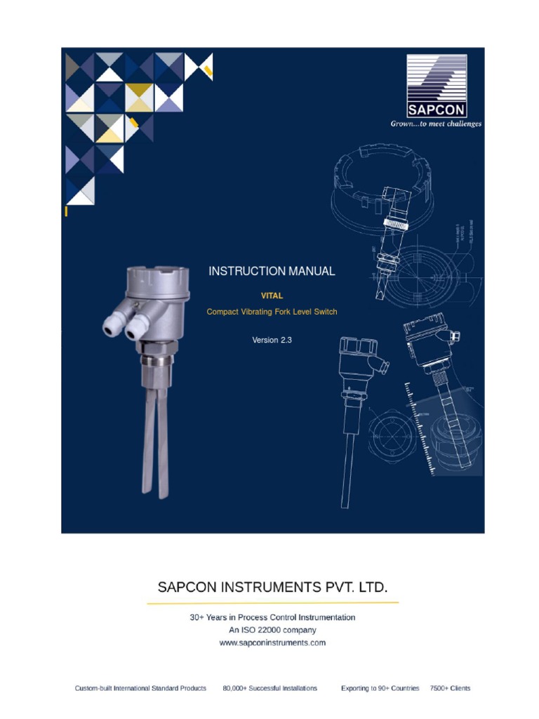 Instruction Manual: Compact Vibrating Fork Level Switch | PDF | Relay ...