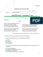Agrupamento de escolas de Prado: Estruturas de subordinação no poema Porque