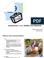 Introduction Into Mobile Core Network: Webex Sunday Session 24 March 2013