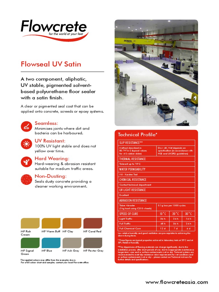 Flowseal UV Satin - System Data Sheet | PDF | Ultraviolet ...