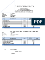 Perhitungan Penggunaan Material BCC 240 & BCC 120 YELLOW Green