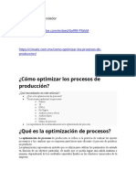 Optimizar procesos producción