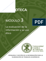 Modulo 3 - La Evaluacion de La Informacion y Su Uso Etico