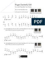 Finger Dexterity Drill: Two-And Three-Black Key Groups