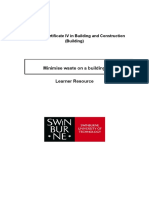 Minimise Waste On A Building Site: CPC40210 Certificate IV in Building and Construction (Building)