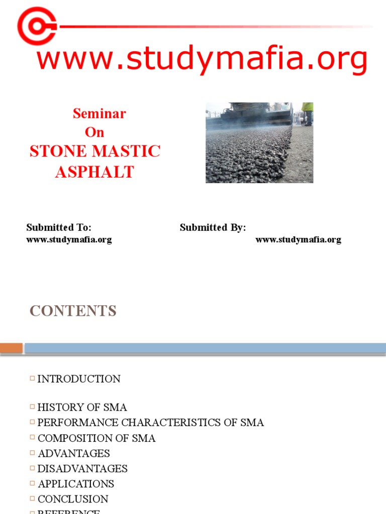 Mech STONE MASTIC ASPHALT PDF Asphalt Road Surface