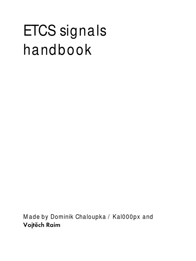 (K) ETCS Signals Handbook | PDF | Systems Engineering | Transport ...