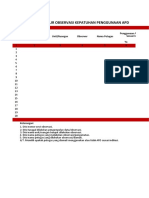 Formulir Observasi Kepatuhan APD