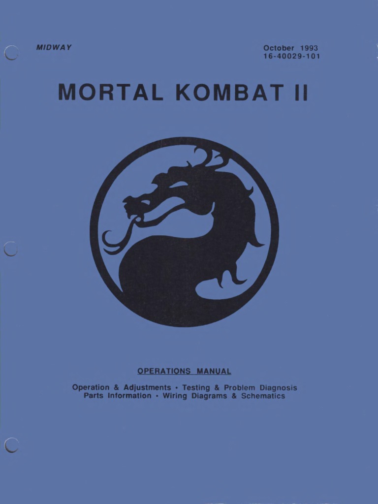 Mortal Kombat 2 Operations Manual | PDF