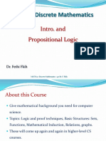 MATH212: Discrete Mathematics: Intro. and Propositional Logic