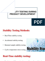 Stability Testing During Product Development