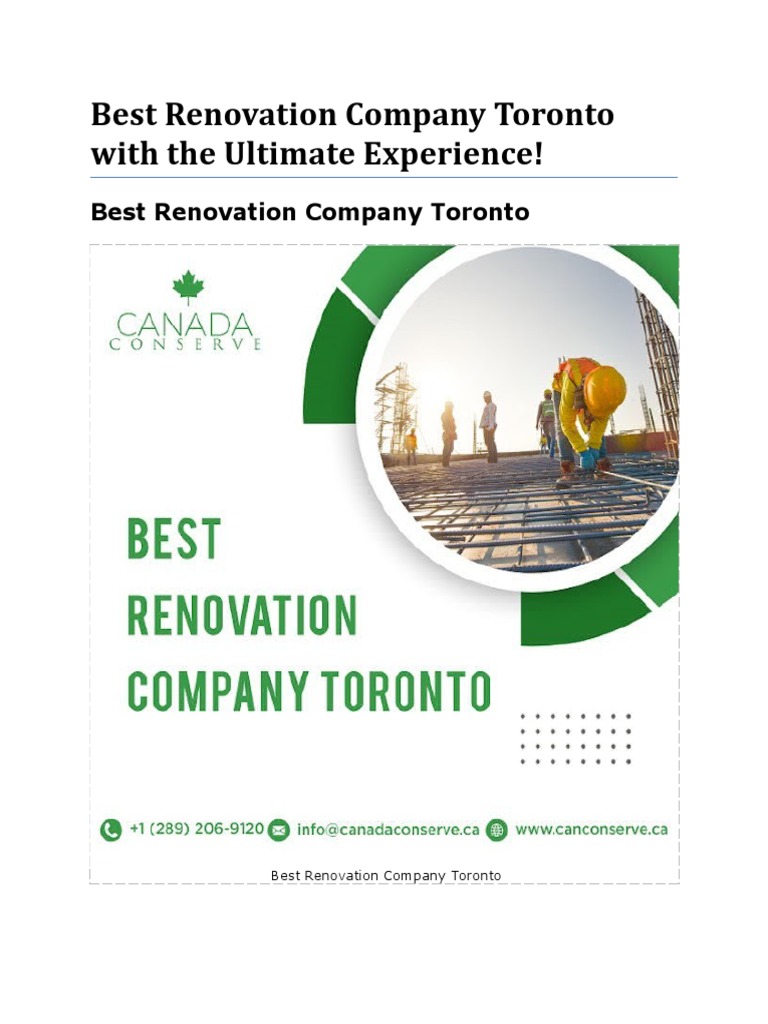 Best Renovation Company Toronto With The Ultimate Experience | PDF ...