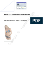 BMW ETK Installation Instructions: BMW Electronic Parts Catalogue