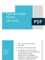 Ley 25164 - Tipos de Empleo Público