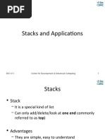 Stacks and Applications: 05/11/11 Center For Development of Advanced Computing 1