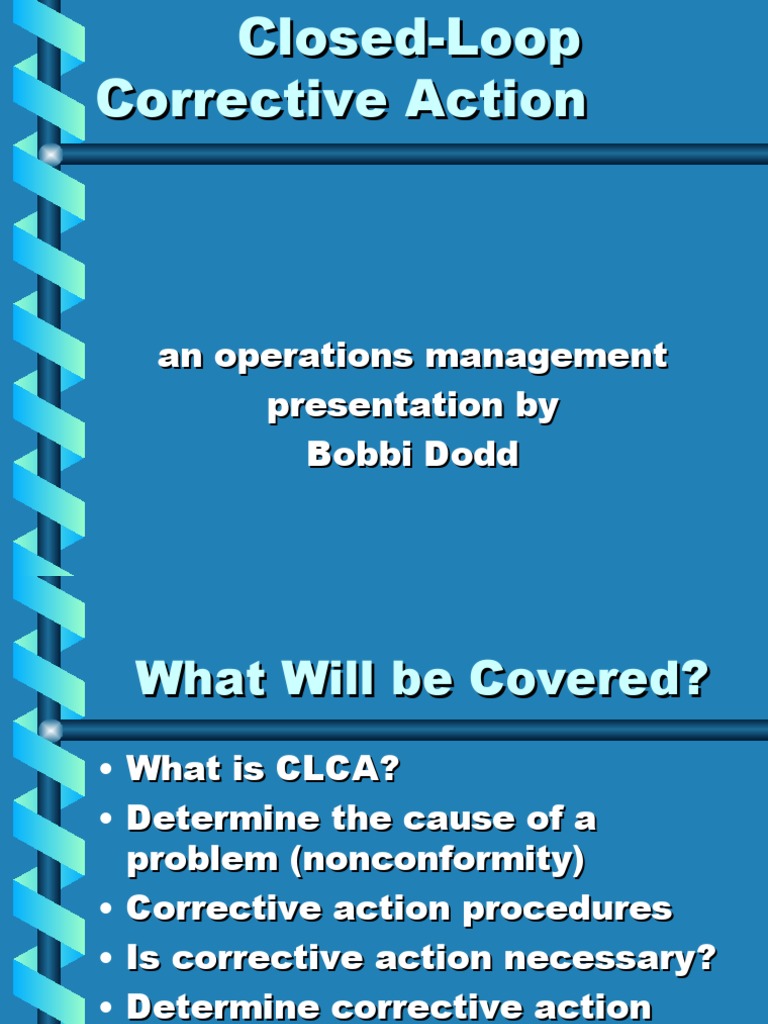 Understanding Closed-Loop Corrective Action | PDF | Systems Science ...
