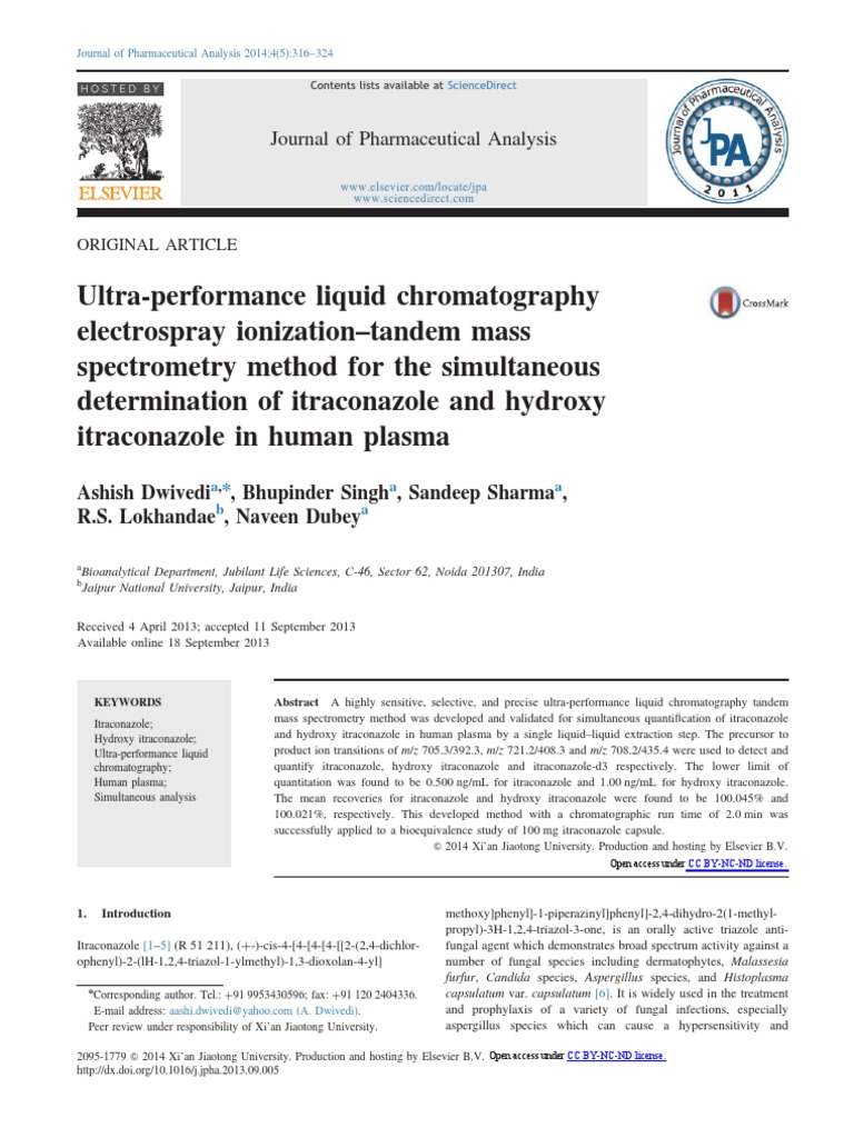 Ultra Performance Liquid Chromatography Electrospray Ionizat - 2014 ...