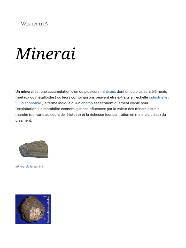 Minerai de fer — Wikipédia