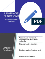 Language Functions: According To Peter Newmark