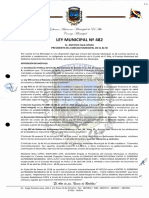 Ley Municipal que aprueba convenio de salud en El Alto