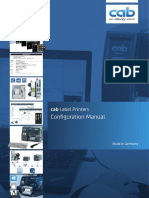 Configuration Manual: Cab Label Printers