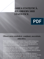 OBSERVAREA STATISTICĂ