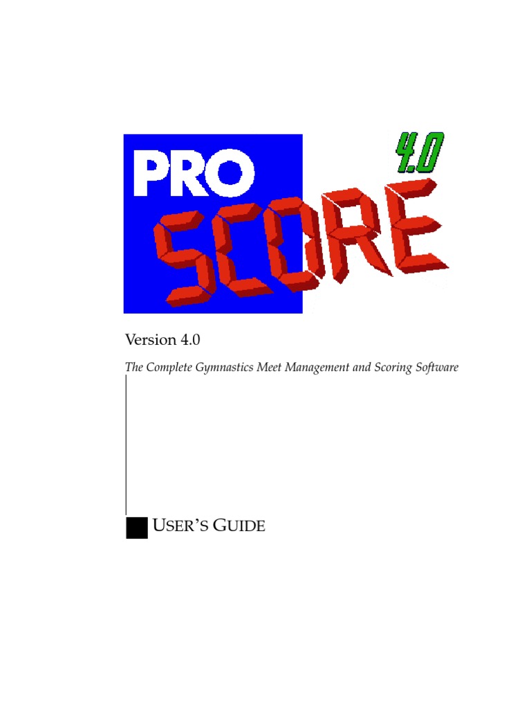 Pro Score | PDF | Menu (Computing) | Directory (Computing)